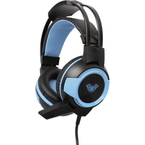 Micro-casque de gaming circum-aural filaire AULA Shax noir, bleu