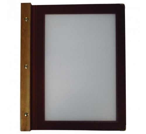 Porte-menu A4 cadre en bois vert 320 x 260 x 20 mm - Securit - Bois