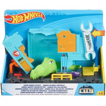 Circuit voitures Hot Wheels Garage Attaque Alligator