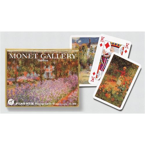 PIATNIK Coffret de 2 jeux de cartes MONET GARDENS  Multicolore 