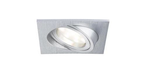 Spot LED encastrable LED intégrée Paulmann Coin 92838 blanc chaud 7 W aluminium (brossé)