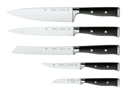 Wmf grand class ensemble de couteaux 5 pièces, acier, noir, 38 x 26 x 2,5 cm