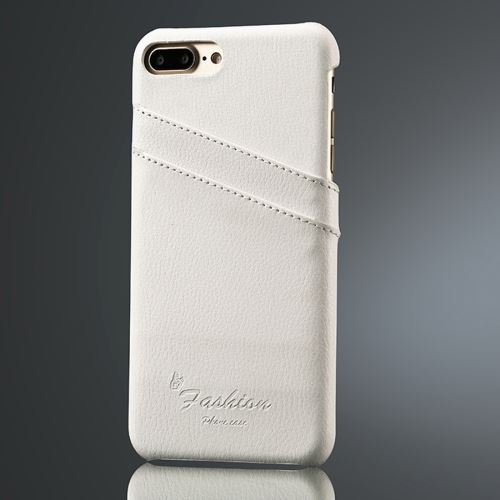 Iphone 8 Plus Housse Etui Cuir Texture Litchi Blanc Als89899