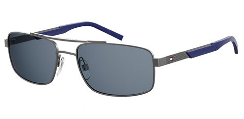 Tommy Hilfiger lunettes de soleil TH1674/S R81/KU lunettes de soleil pour hommes gris argent/bleu