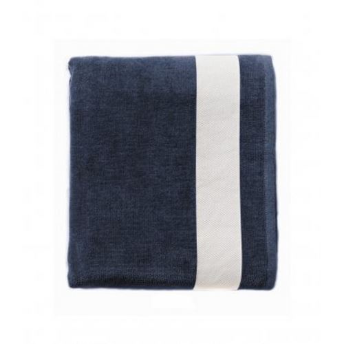 SOLS Lagoon - Serviette de plage (Taille unique) (Bleu marine/Blanc) - UTPC2399