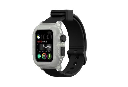 Bracelet en silicone WISETONY pour Apple Watch Series 4 40mm - Noir&Lumineux