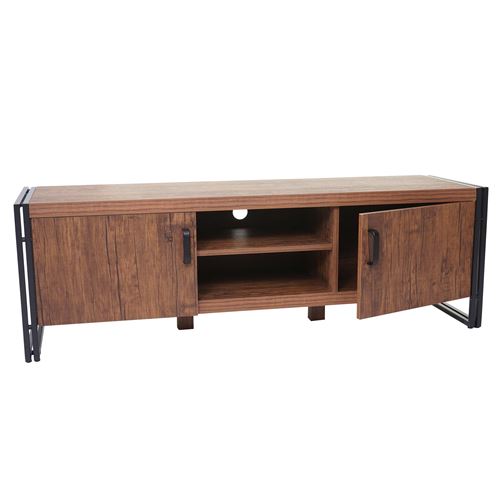 Meuble de télévision MENDLER HWC-A27 45x140x40cm aspect chêne sauvage