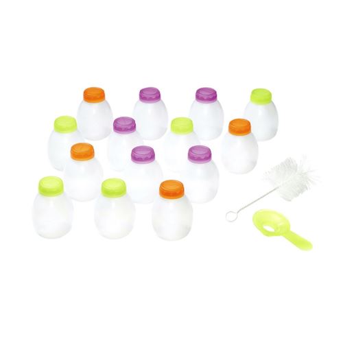 Kit 14 bouteilles 20cl yaourt a boire + entonnoire + goupillon pour yaourtiere lagrange - d322032