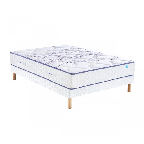 Ensemble Merinos matelas urban trip ressorts sommier pieds 140x190