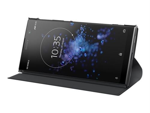 Sony Style Cover Stand SCSH60 - Protection à rabat pour téléphone portable - noir - pour XPERIA XA2 Plus
