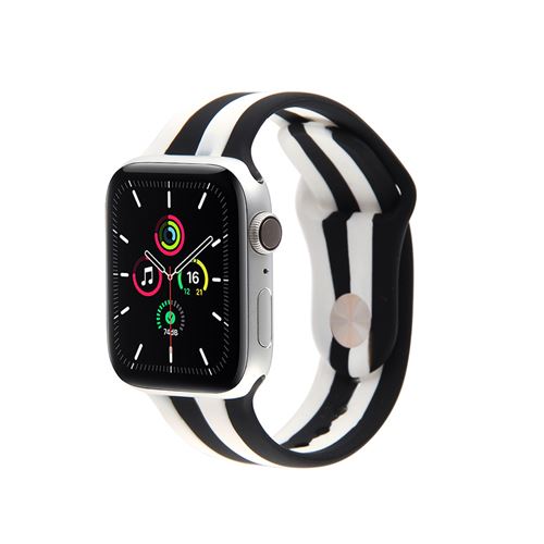 Bracelet en silicone avec coque de protection pour Apple Watch Series 6/ SE/ 5/ 4 40mm - Multicolore#13(Taille S/M)