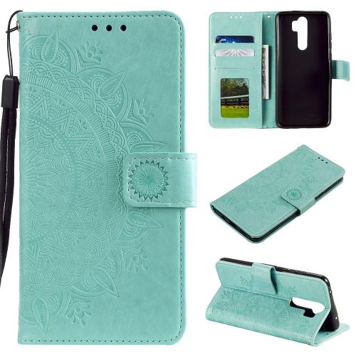 Etui en PU fleur vert pour votre OnePlus 8 Pro