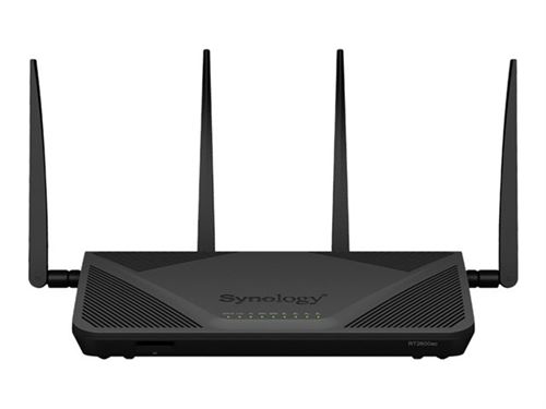 Synology RT2600ac - Routeur sans fil - commutateur 4 ports - GigE - ports WAN : 2 - 802.11a/b/g/n/ac - Bi-bande