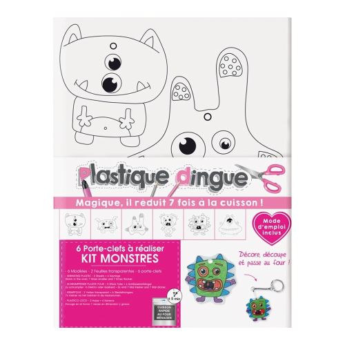 Loisirs Créatifs Enfants - Kit Plastique Dingue - Monstres