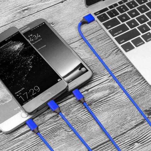 Acheter Câble rapide 3 en 1 pour téléphone portable Chargeur rapide Câble  micro USB Type C Câble de chargeur Android pour IPhone Câble de charge de  données à trois