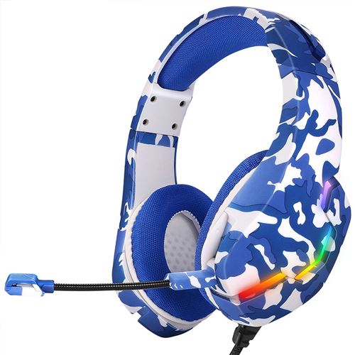 Casque Filaire J10 Camo Bleu