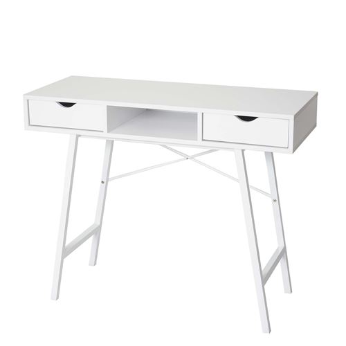 Table console MENDLER HWC-E92, 100x40cm blanc