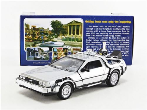 Voiture Miniature de Collection WELLY 1-24 - DE LOREAN Back to the Future II - Silver - 22441