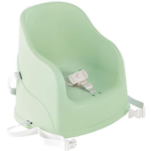 Rehausseur de chaise Tudi - de 6 a 36 mois - Harnais de sécurité 3 points - Vert céladon