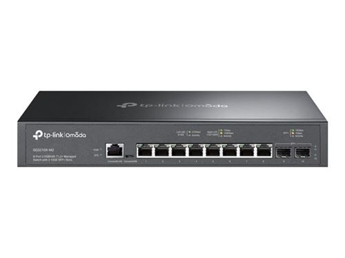 Tp-Link Omada Sg3210X-M2 V1 - Commutateur - C2+ - Géré - 8 X 2.5Gbase-T + 2 X Ethernet 10 Go Sfp+ - Montable Sur Rack, De Bureau