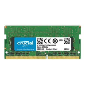 Crucial - DDR4 - module - 32 Go - SO DIMM 260 broches - 3200 MHz /  PC4-25600 - CL22 - 1.2 V - mémoire sans tampon - non ECC - Mémoire RAM -  Achat & prix