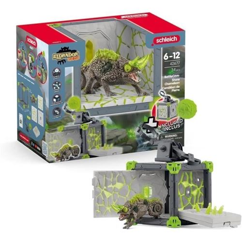 Schleich Marron Battlecave Caméléon De Pierre, Extension De L'arene, 42677 Eldrador Creatures, Des 7 Ans - Neuf - Image 4