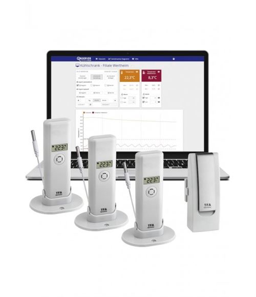 Thermomètre TFA Kit de démarrage 3 émetteurs WEATHERHUB OBSERVER 31.4010.02 blanc