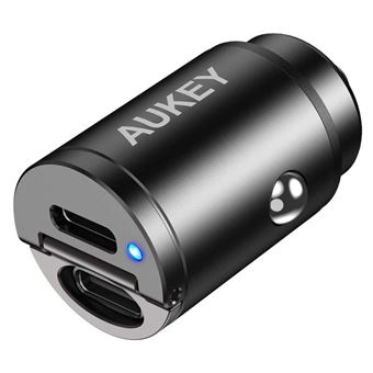 Aukey ✓ Chargeur de voiture 30W (2 x USb-C)