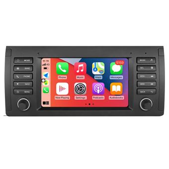Autoradio CarPlay RoverOne Android Auto 2Go RAM 32Go ROM GPS Bluetooth pour  BMW 5 Series E39 X5 E53 M5 - Autoradio - Achat & prix