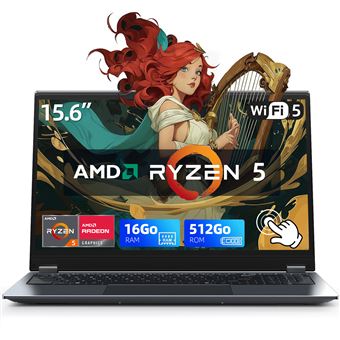 PC Portable-MICREAR-Écran tactile 360°Flip-AMD Ryzen5 7430U(jusqu'à 4.3Ghz)-DDR4 16Go RAM 512Go SSD-Windows 11 Pro-Ordinateur - 1