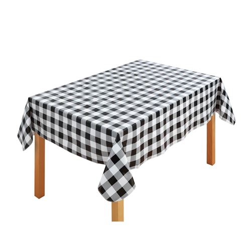 Wenko - Housse de table Vichy - Gris - 180x140 cm