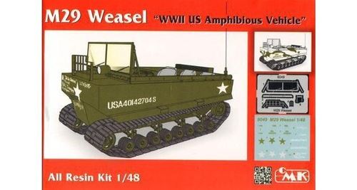 M29 weasel kit complet de résine. Kit complet de résine d'un véhicule chenillé amphibie. Bien que conçu initialement comme un co