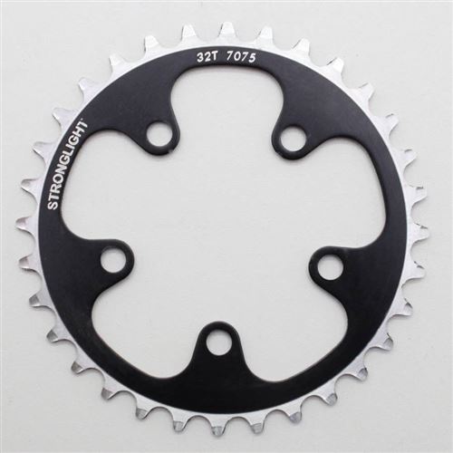 Plateau route 5bra 32dts d.74 triple noir alu 7075 stronglight 9-10v.