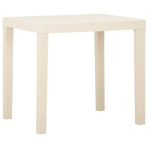 Table de jardin Blanc 79x65x72 cm Plastique Vidaxl Blanc