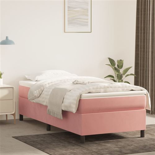vidaXL Cadre de lit sans matelas rose 90x200 cm velours3121101