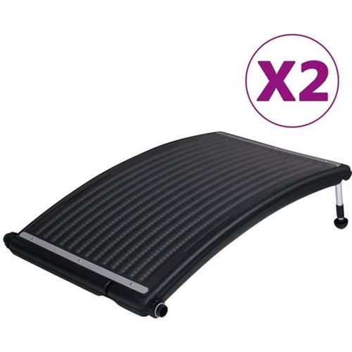 Panneaux de chauffage solaire de piscine courbés 2 pcs 110x65cm