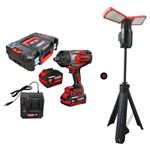 Lot d'une clé à chocs sur batterie 3/4'' et d'un projecteur AC/DC 10 000 Lumens - KSTOOL - 515.4720F-A2
