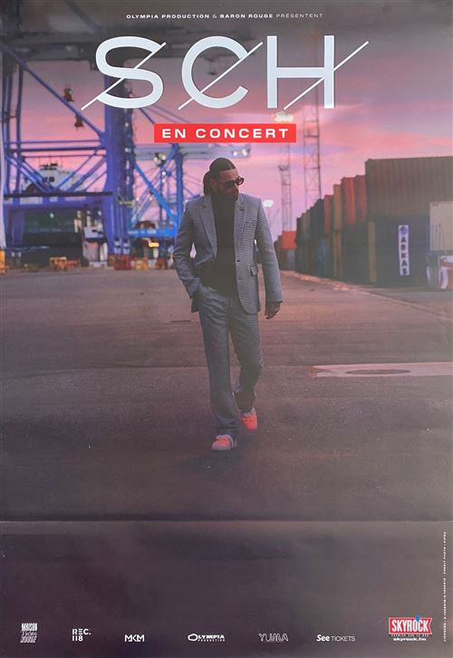 Affiche de concert originale - SCH - 2022 - En concert - 70x100cm