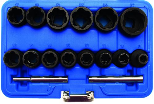Non Communiqué Douilles Spiralees Extracteur De Vis Bgs Technic Carre 1/2 Coffret 16 - Bgs Technic