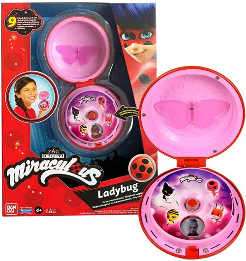 Bandai, jouet sonore et lumineux, Téléphone magique de Ladybug pour se déguiser, Rose