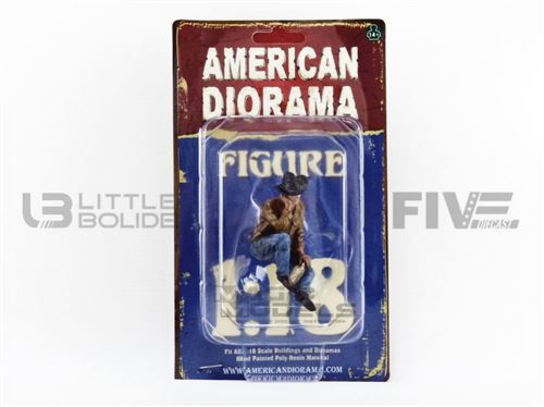 Voiture Miniature de Collection AMERICAN DIORAMA 1-18 - FIGURINES The Western Style Num 4 - Blue / Brown - 38204