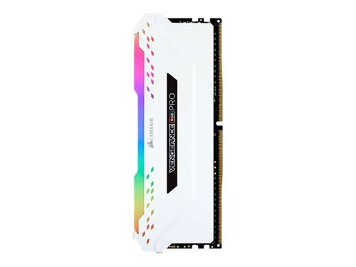 CORSAIR Vengeance RGB PRO - DDR4 - kit - 32 Go: 4 x 8 Go - DIMM 288 broches - 3600 MHz / PC4-28800 - CL18 - 1.35 V - mémoire sans tampon - non ECC - blanc