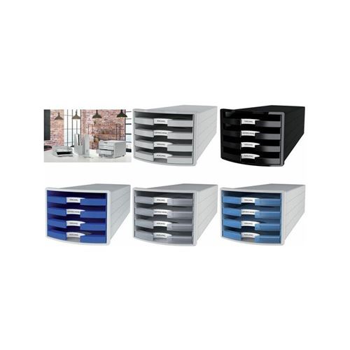Non Communiqué Gris Han Module De Rangement Impuls 2.0, 4 Tiroirs Ouverts,