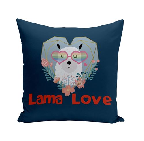 Fabulous Coussin bleu Lama Love Hippie [40x40 cm]