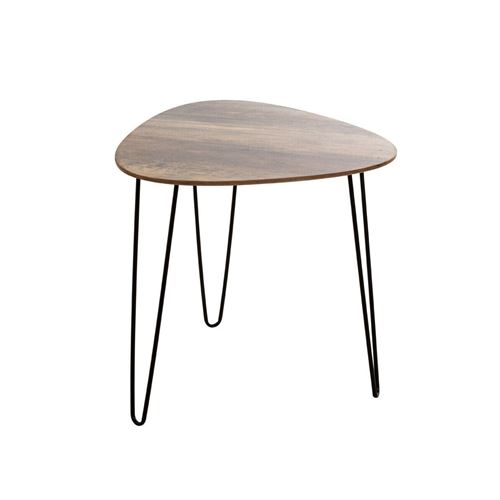 GENERIQUE - Table d'appoint Ricio - Chêne - Noir - 48cm - Image 3