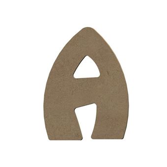 Lettre majuscule A en bois MDF à décorer - 8 cm - 1