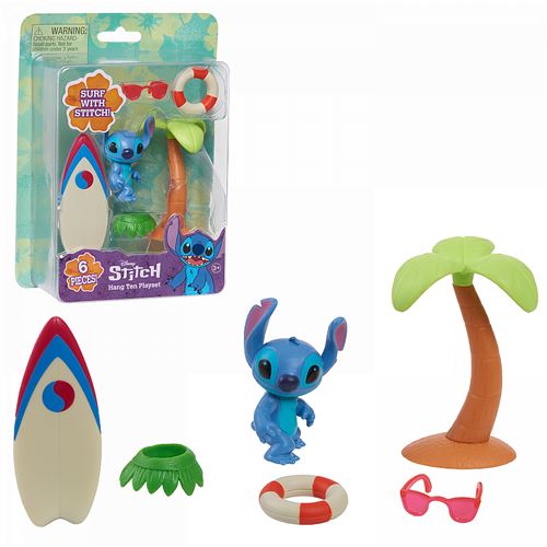 Disney stitch - coffret surf, palmier et figurine - Figurine pour enfant -  Achat & prix
