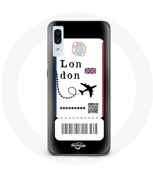 Coque pour Samsung Galaxy A30 Billet d'avion London Maniacase