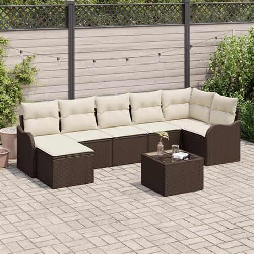 VIDAXL - Ensemble de Canapés de Jardin - 7 Pièces - Gris - Image 3