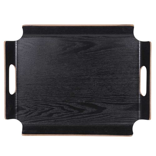 Plateau rectangle no angle 44,5x33,5 cm noir 45.00x34.00 cm - Image 3